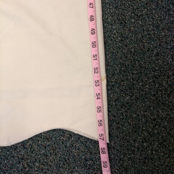 Vintage Handmade Cross Stitch Floral Table Cloth Rectangle Scallop Edge Holiday - Picture 6 of 9